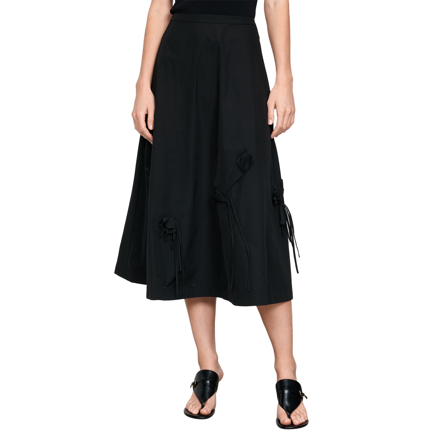 Veronika Maine Twill Memory Taffeta Midi Skirt